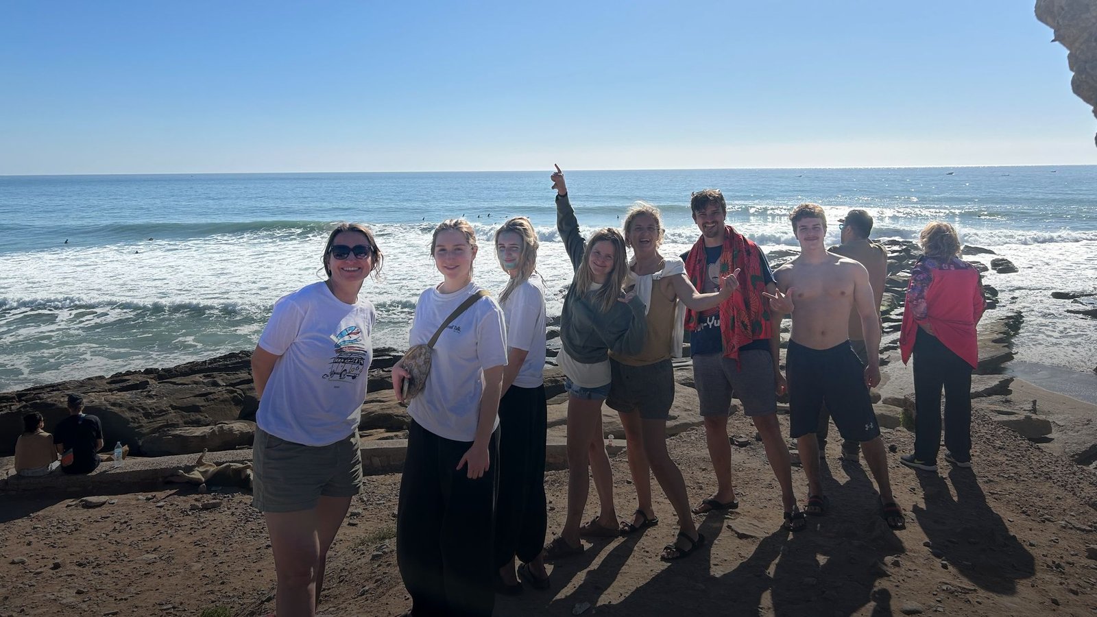 A SurfsHUB group together by the sea